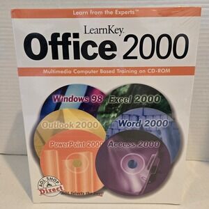 Learn Key Office 2000 Multimedia Computer Based Training 6 CD‎ Set New Sealed